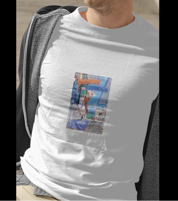 Browns Vs Broncos November 26th Game Comic Style Showdown T-Shirt
