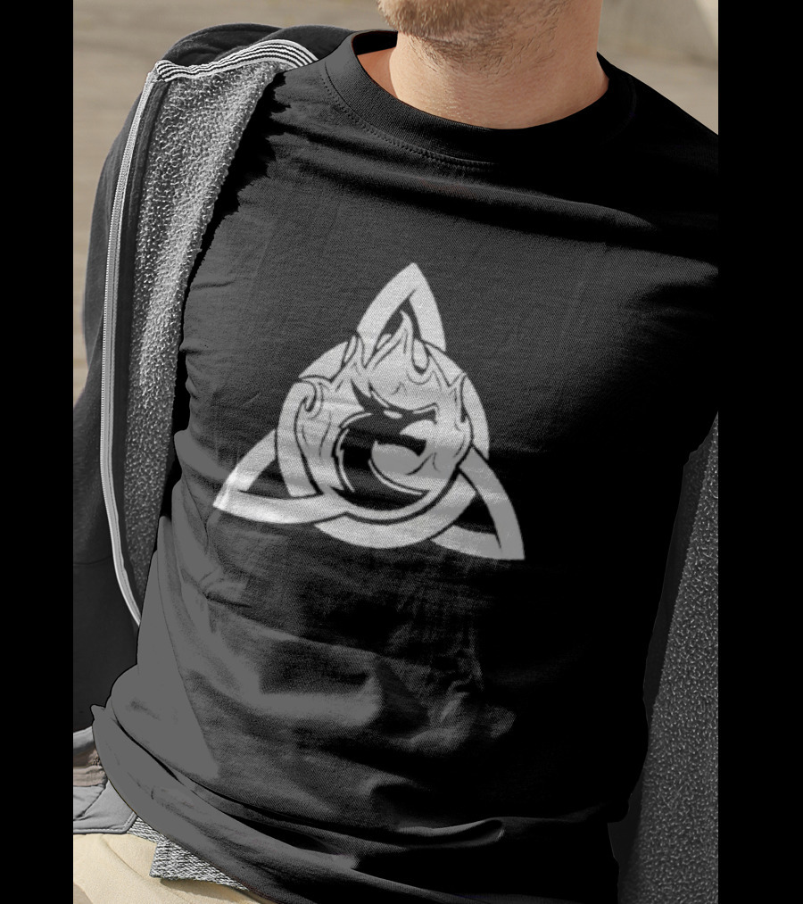 Kruzadar Logo Celtic Knot Dragon Flame T-Shirt