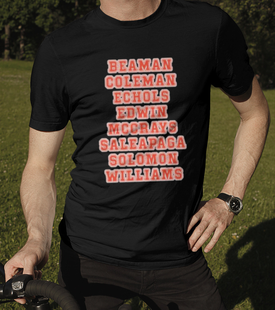 Beaman Coleman Echols Edwin McCray Saleapaga Solomon Williams Sports Legacy T-Shirt