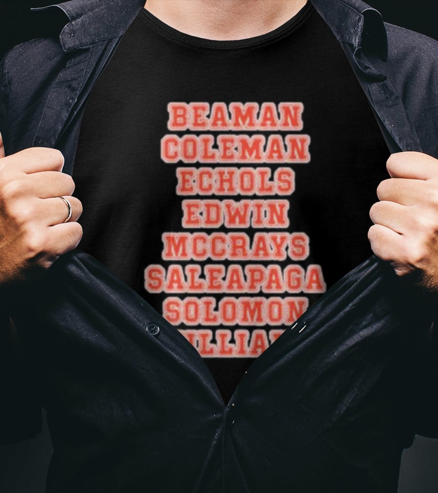 Beaman Coleman Echols Edwin McCray Saleapaga Solomon Williams Sports Legacy T-Shirt