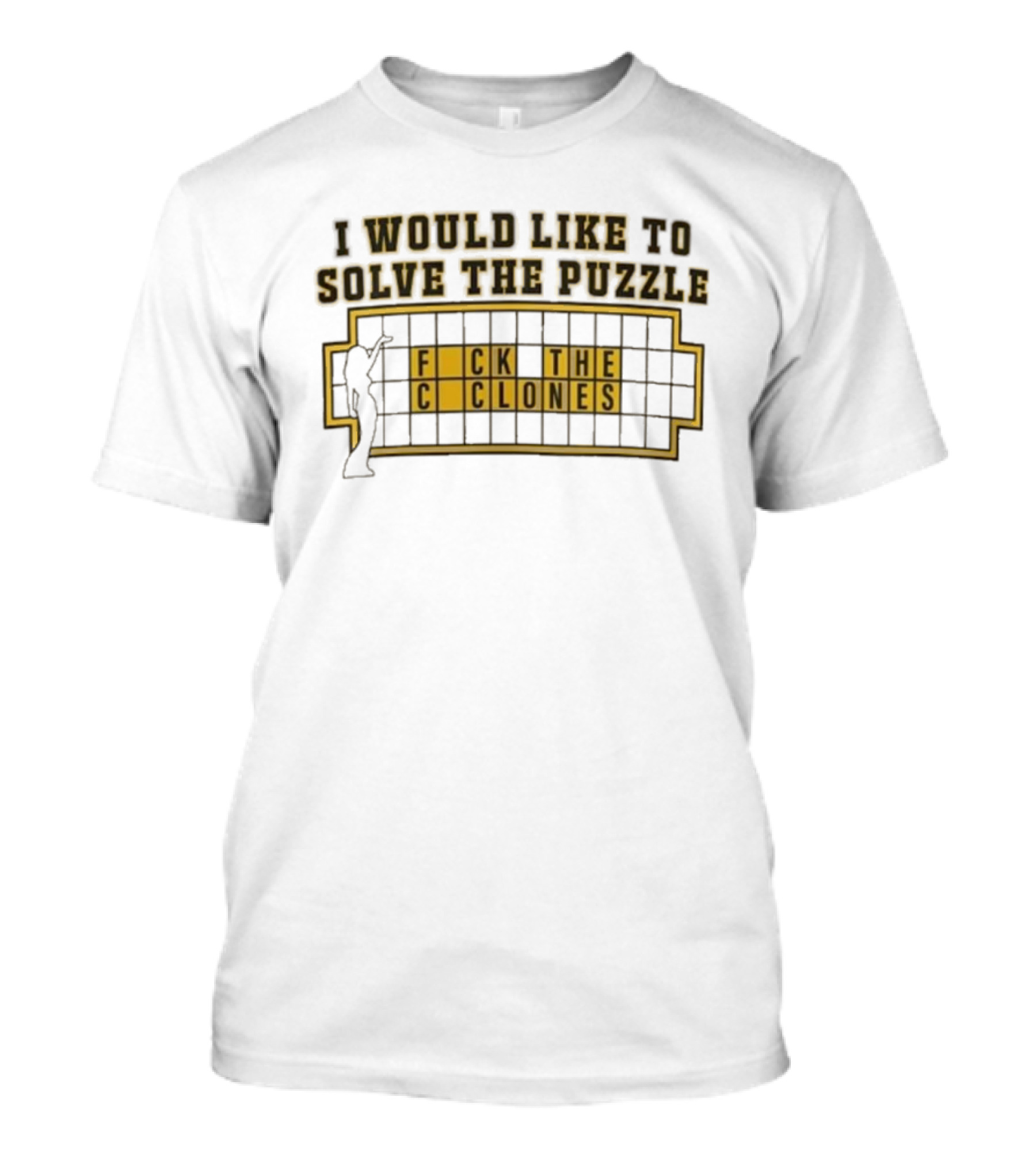 Iowa Football Rivalry Hawkeyes Solve The Puzzle Clones Joke T-Shirt