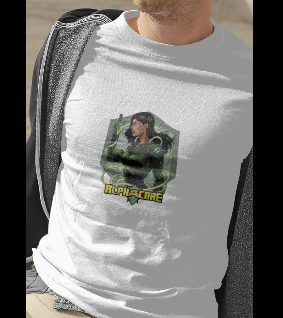 Kara Lynne Ingrid Valdez Alphacore Hero With Energy Tendrils T-Shirt