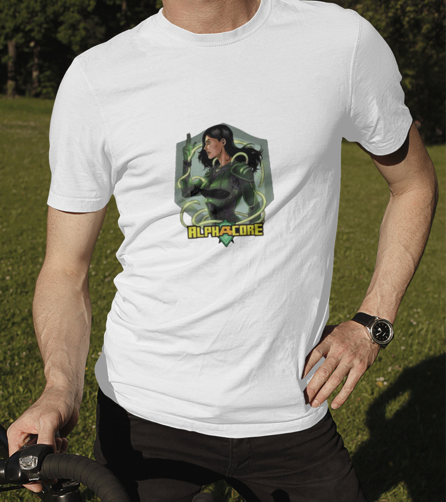 Kara Lynne Ingrid Valdez Alphacore Hero With Energy Tendrils T-Shirt