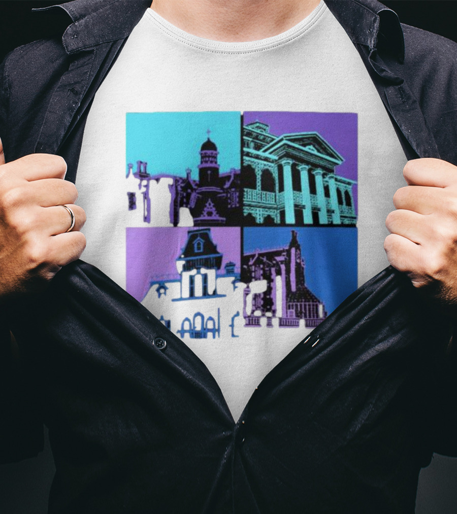 The Four Mansions Haunted Attraction Icons T-Shirt