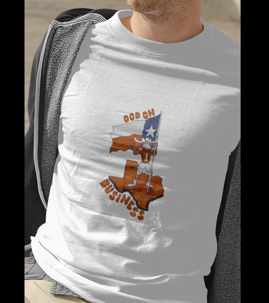 Texas Longhorn Stood On Business Texas Flag Football Player T-Shirt