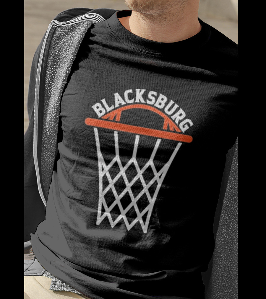 Blacksburg Basketball Hoops Net T-Shirt