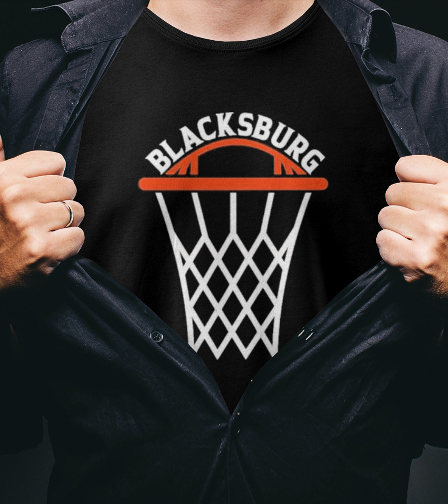 Blacksburg Basketball Hoops Net T-Shirt
