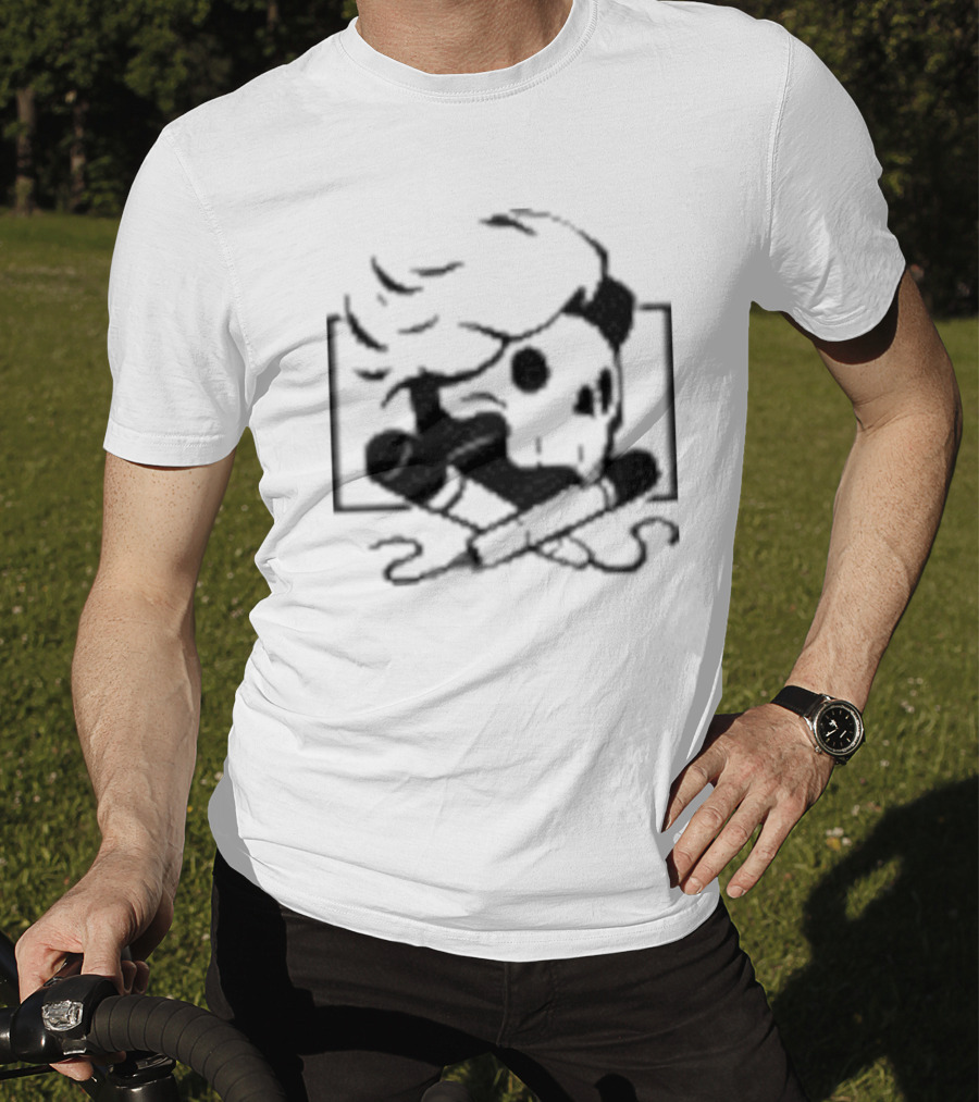 Danielrustage Skull Microphone Crossbones T-Shirt