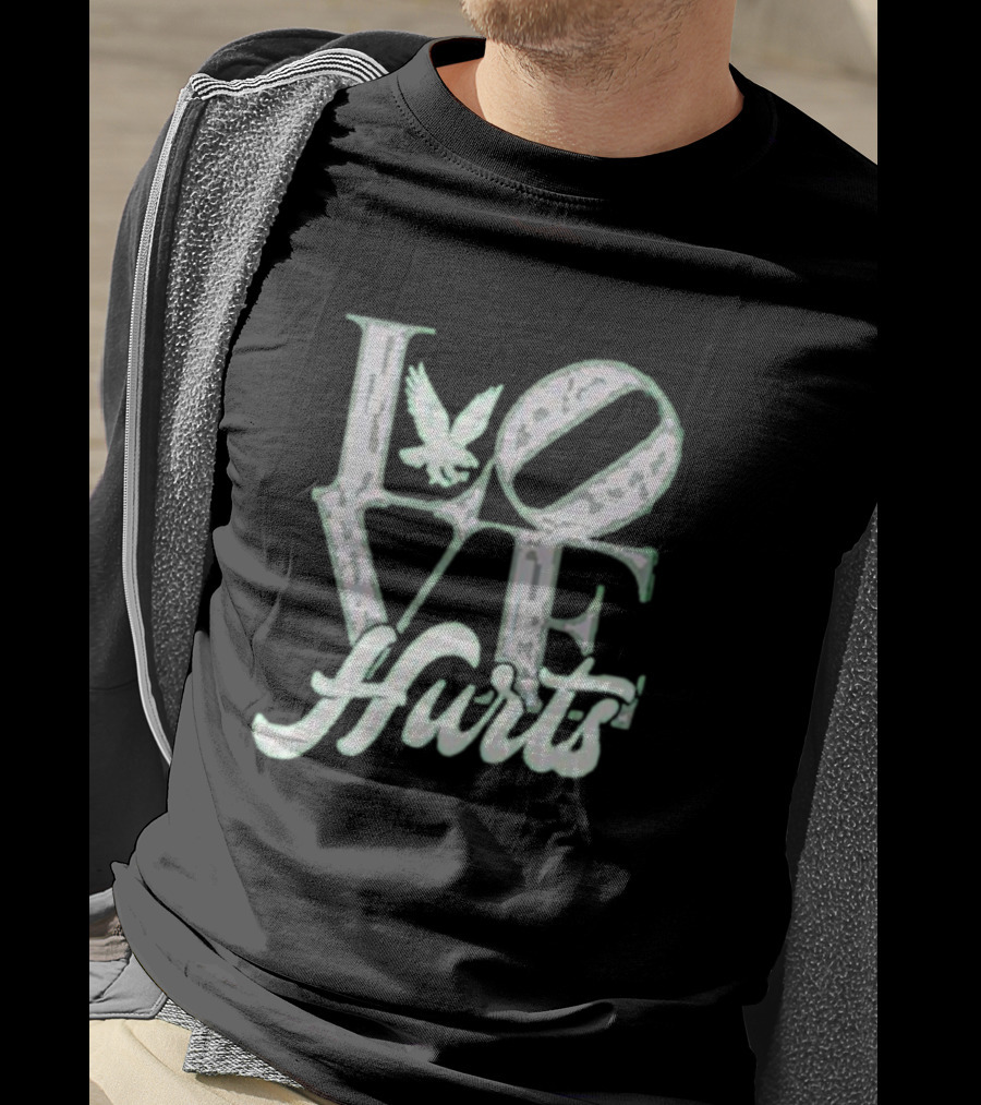 Love Hurts With Eagle Icon T-Shirt