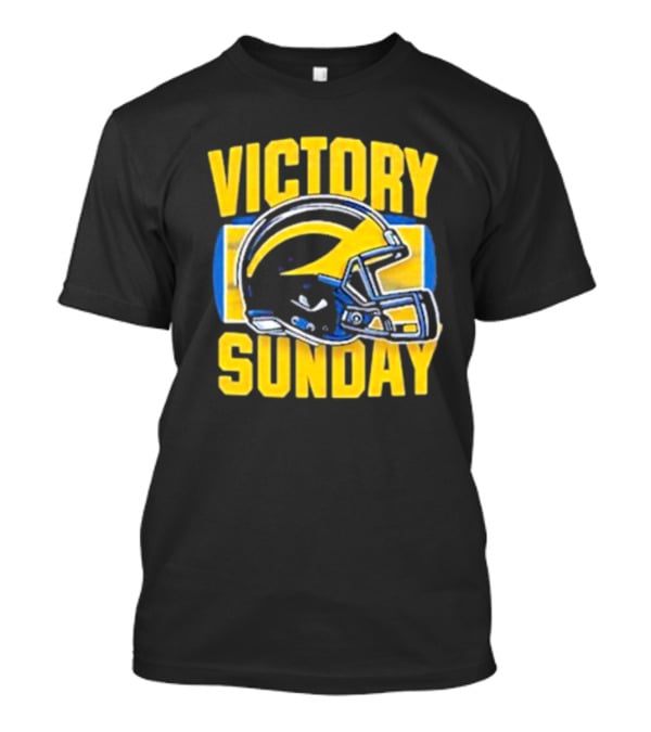 Victory Sunday Michigan Football Helmet T-Shirt