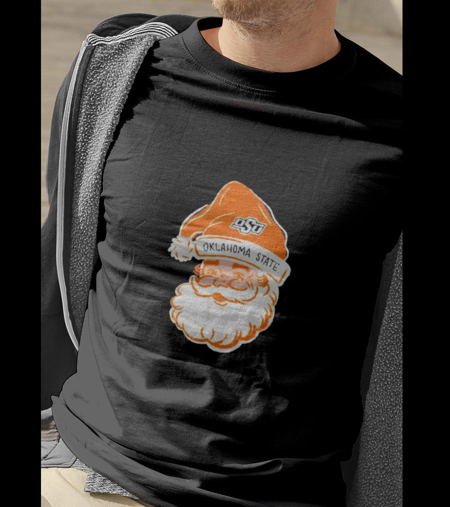 Oklahoma State Cowboys Santa Claus Christmas OSU Logo Hat T-Shirt