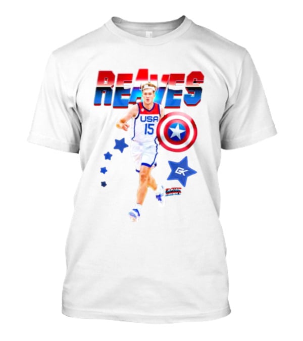 Reaves USA 15 Captain America Shield Sports Stars T-Shirt