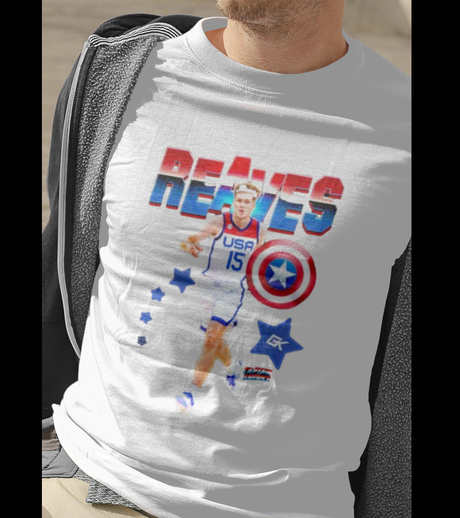 Reaves USA 15 Captain America Shield Sports Stars T-Shirt