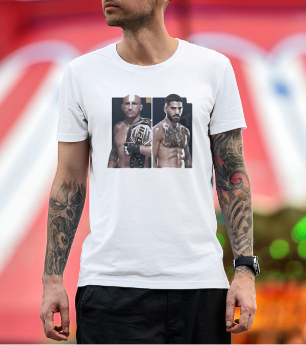 Premium T-Shirt: Alexander Volkanovski Vs Ilia Topuria UFC 298 Showdown T-Shirt Alexander Volkanovski Vs Ilia Topuria UFC 298 Showdown T-Shirt