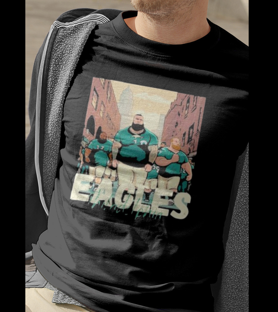 Eagles Philadelphia Players Strolling In City Streets T-Shirt