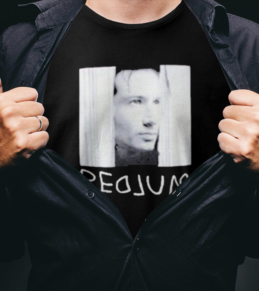 Redrum The Shining Redlum Johnny Face Peeking Through Door T-Shirt