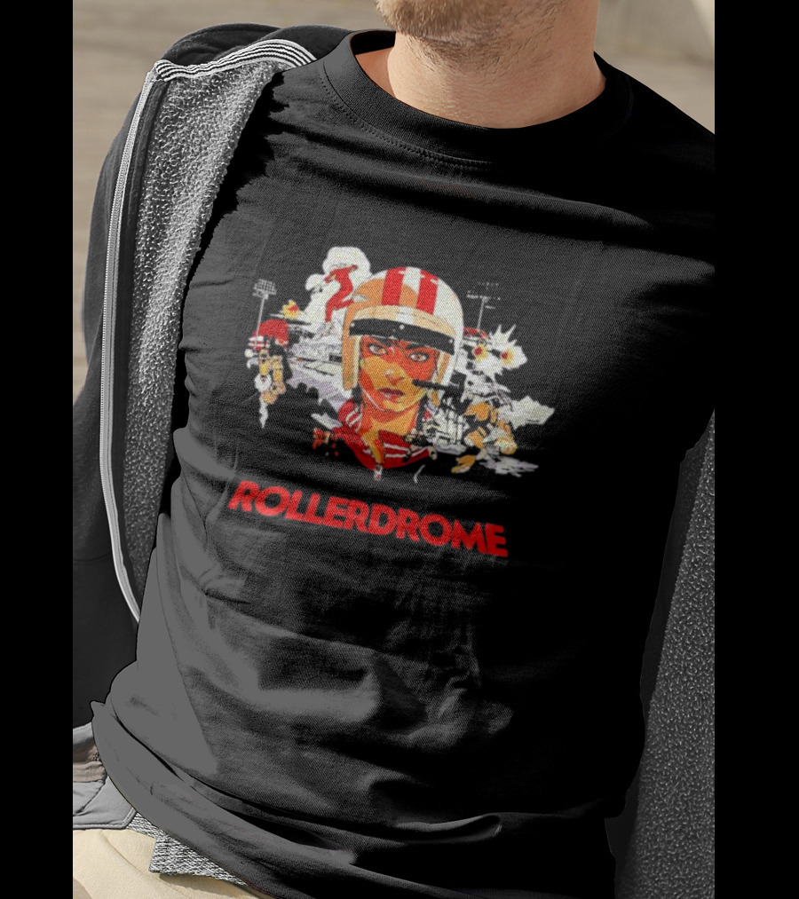 Rollerdrome Retro Futuristic Action Sports T-Shirt