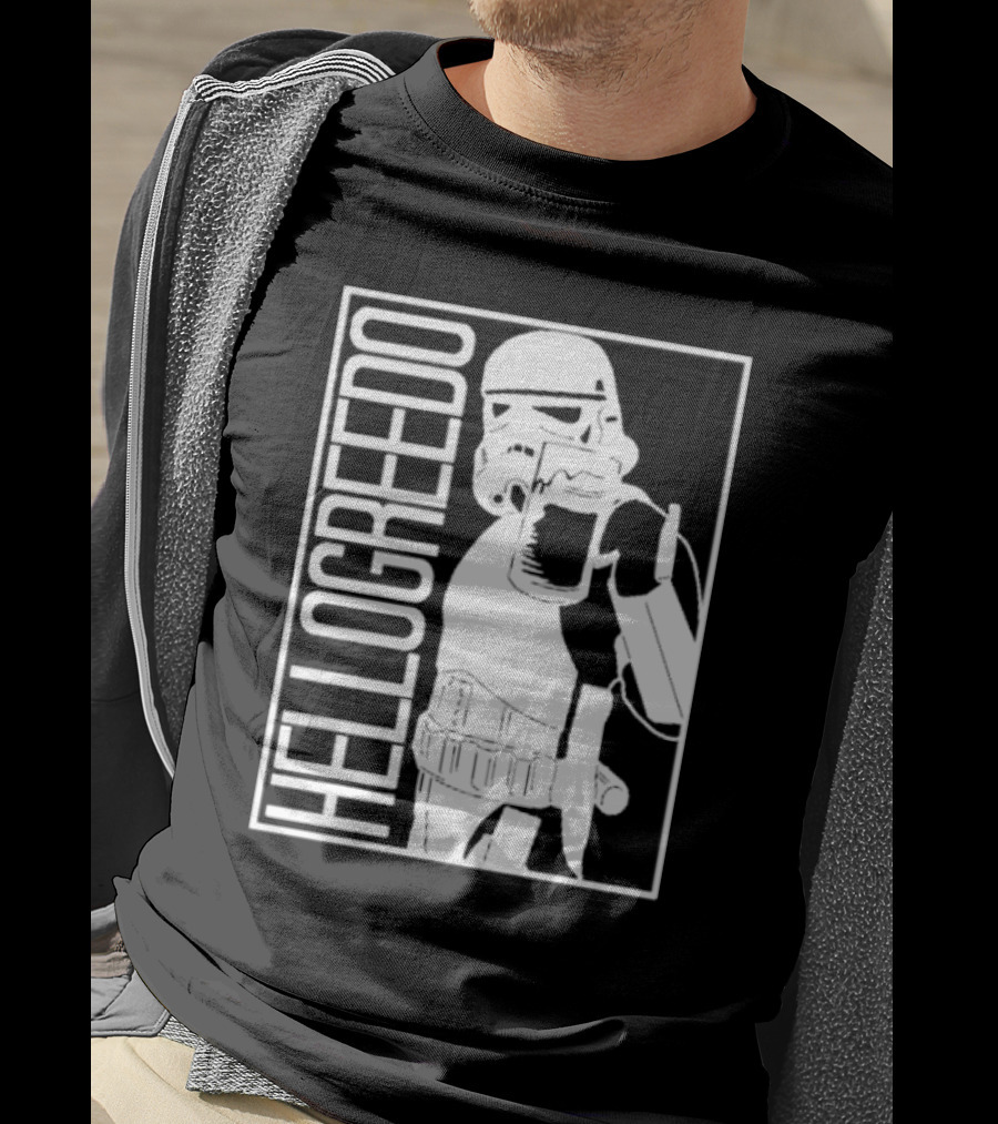 Star War HelloGreedo Stormtrooper Drinking Scene T-Shirt