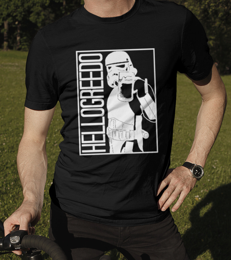 Star War HelloGreedo Stormtrooper Drinking Scene T-Shirt