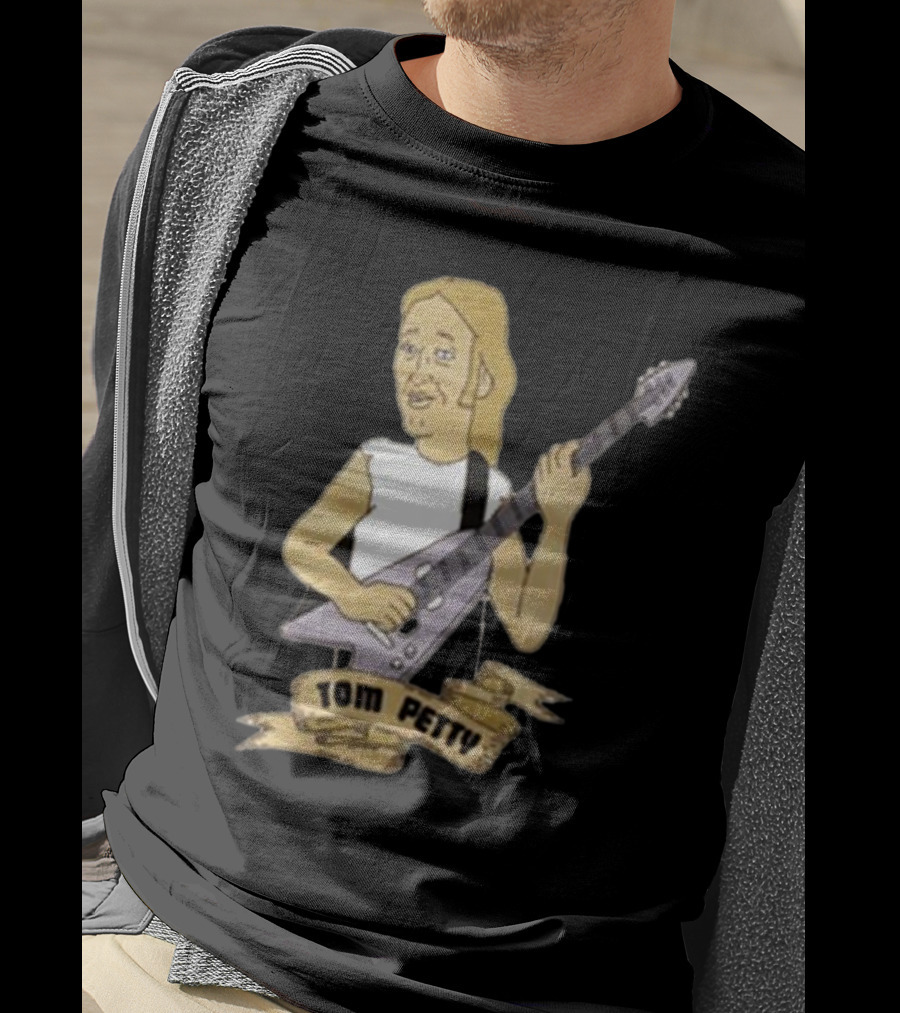 Tom Petty Cartoon Guitarist Last Chance T-Shirt