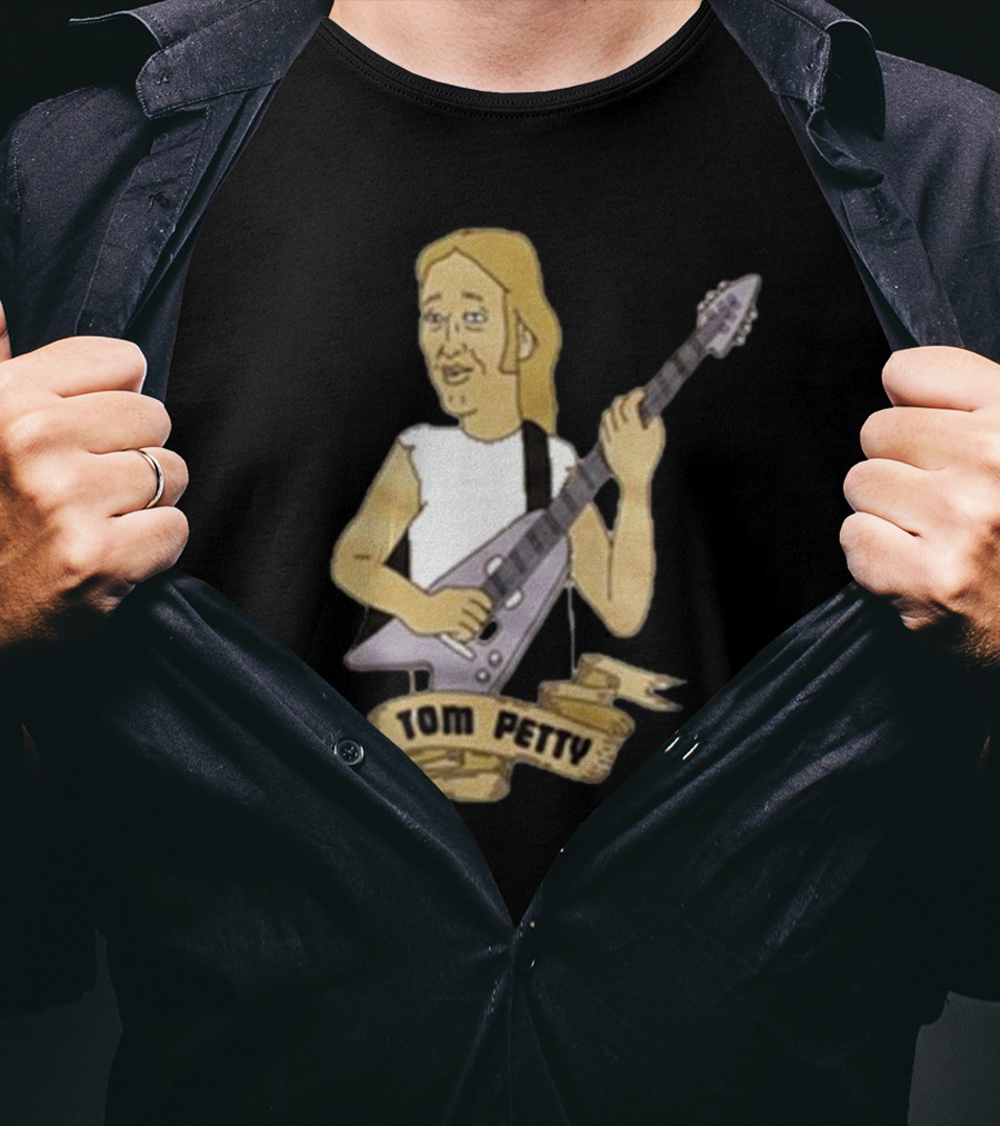 Tom Petty Cartoon Guitarist Last Chance T-Shirt
