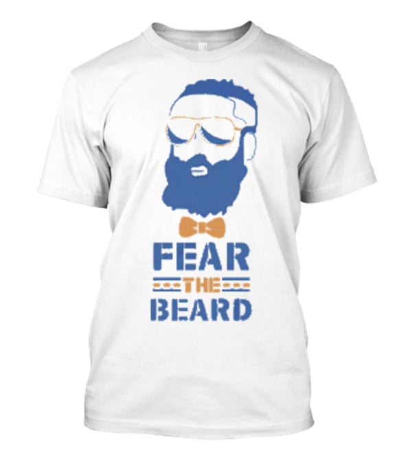 James Harden Fear The Beard Blue Orange Bowtie Sunglasses T-Shirt