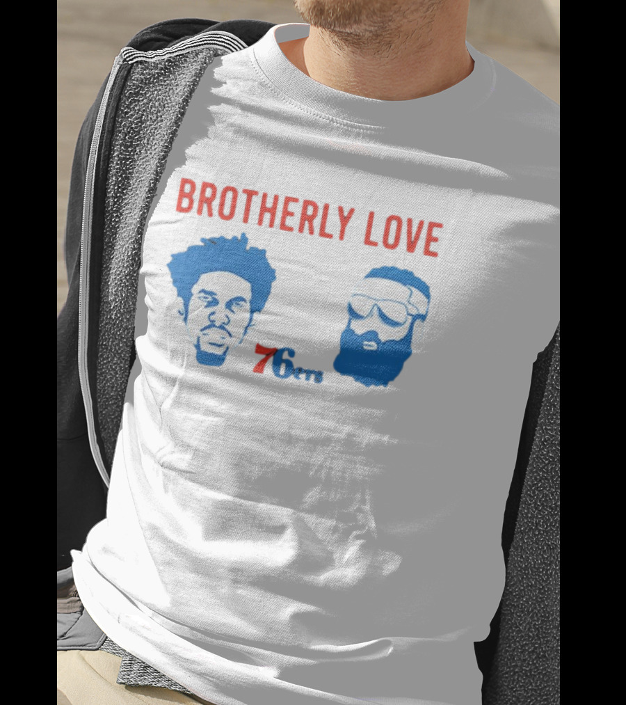 Brotherly Love 76ers Joel Embiid James Harden Philadelphia Basketball Team T-Shirt