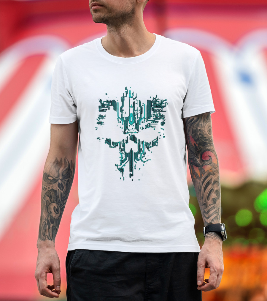 Circuit Skull Tech Face T-Shirt