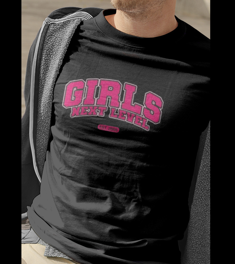 GIRLS NEXT LEVEL EST 2005 Pink Bold College T-Shirt
