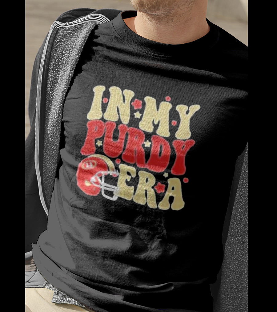 In My Purdy Era Football Helmet And Stars T-Shirt
