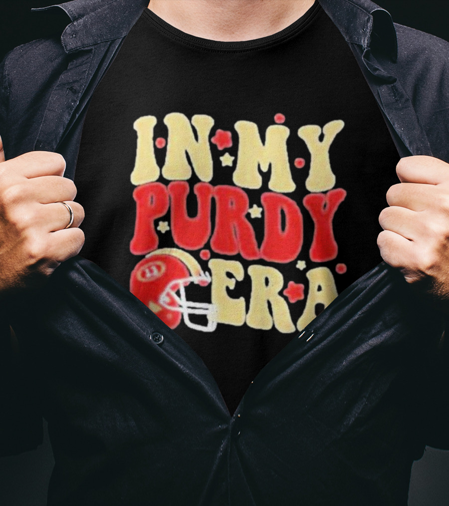 In My Purdy Era Football Helmet And Stars T-Shirt
