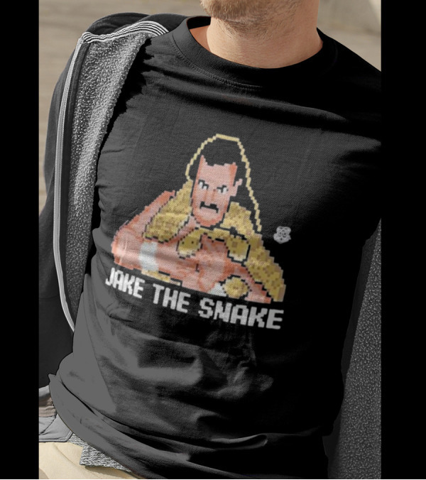 Jake The Snake Roberts 32-bit Pixel Art Ripple Junction T-Shirt