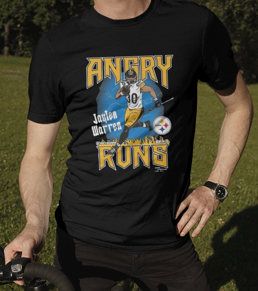 Jaylen Warren Angry Runs NFL Network Steelers T-Shirt
