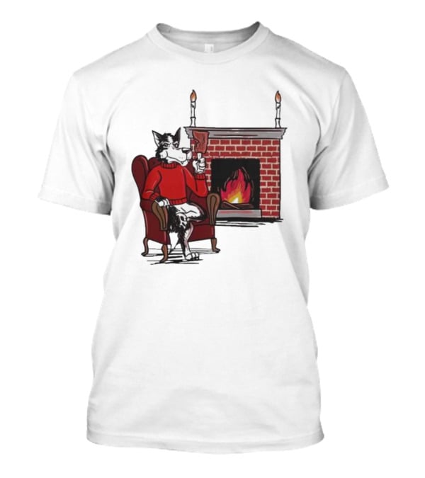 Ncs Fireplace Cozy Winter Wolf By The Hearth T-Shirt