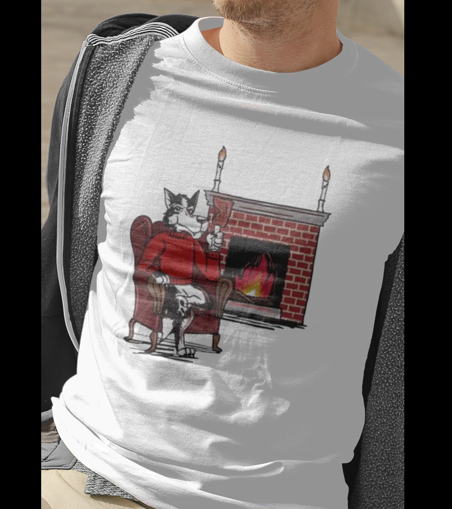 Ncs Fireplace Cozy Winter Wolf By The Hearth T-Shirt