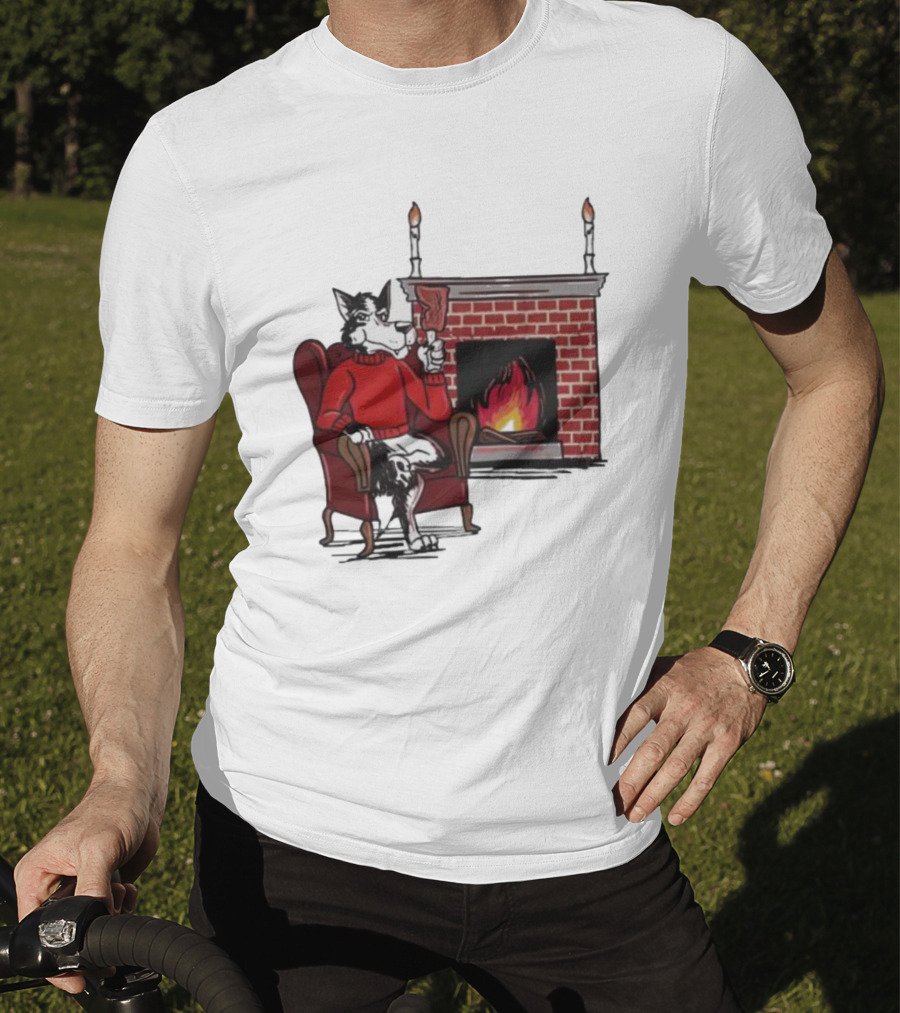 Ncs Fireplace Cozy Winter Wolf By The Hearth T-Shirt