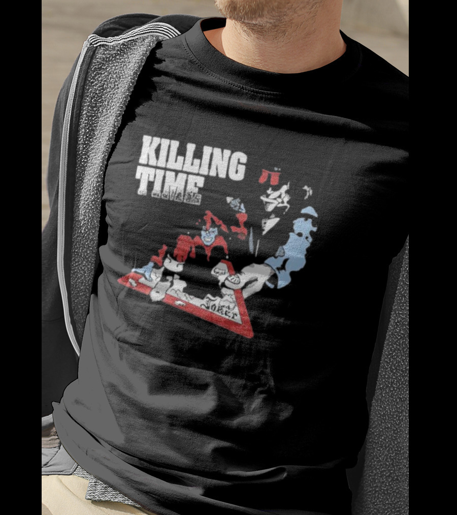 Killing Time Dealer Joker Playing Cards Motif T-Shirt