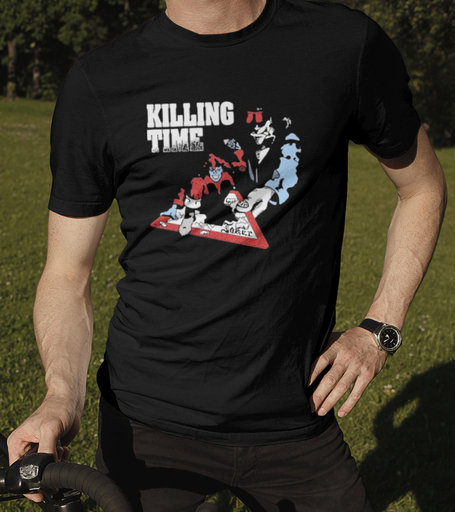 Killing Time Dealer Joker Playing Cards Motif T-Shirt