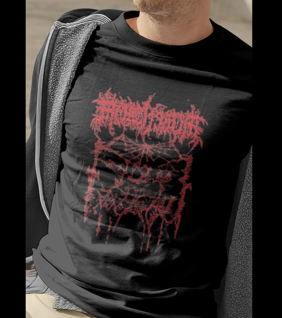 Mortiferum Red Skull Web T-Shirt