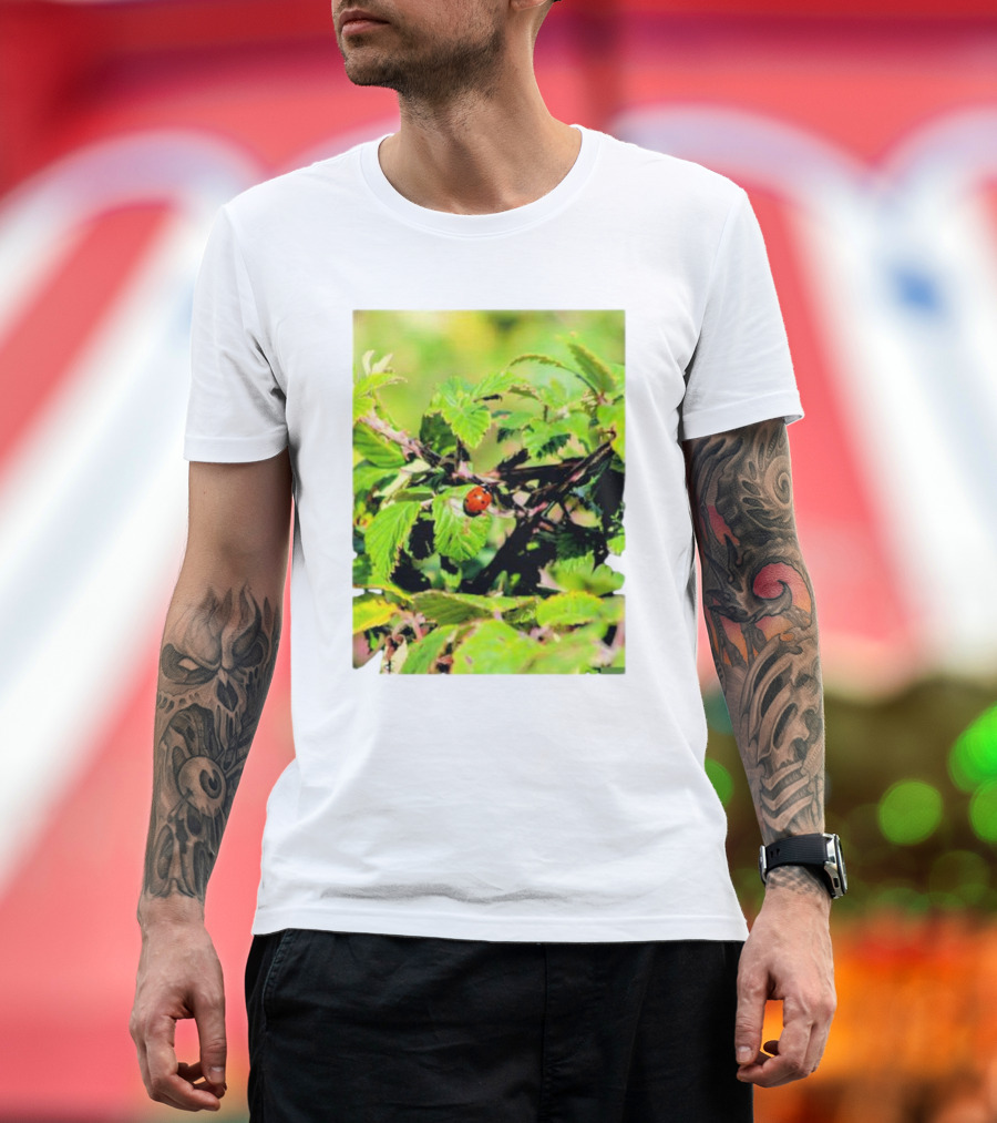 Spot In Nature with Ladybug on Leaf T-Shirt