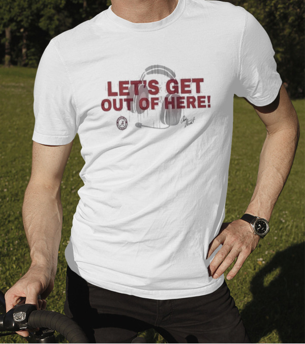 Let's Get Out Of Here Headset Design By Chris Stewart T-Shirt