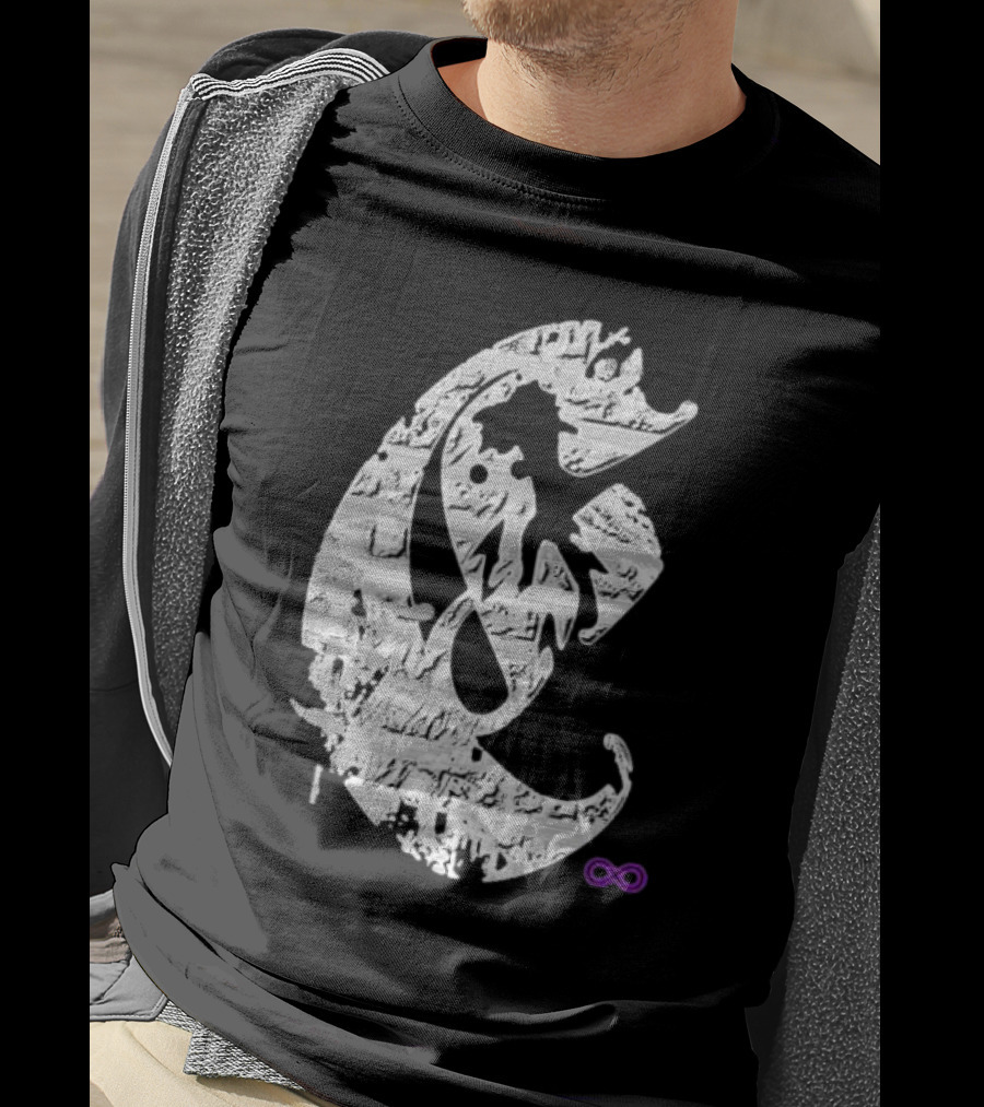 Club E By Club Eternal Infinite Symbol Grunge T-Shirt