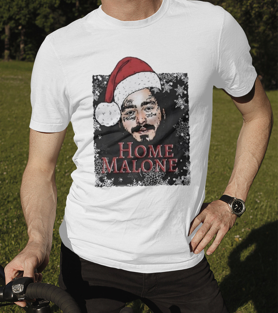 Home Malone Swea Funny Christmas Sweathirt Home Alone Sweathirt Ghost Malone Post Malone Dallas Cowboys Snowflakes Santa Hat T-Shirt