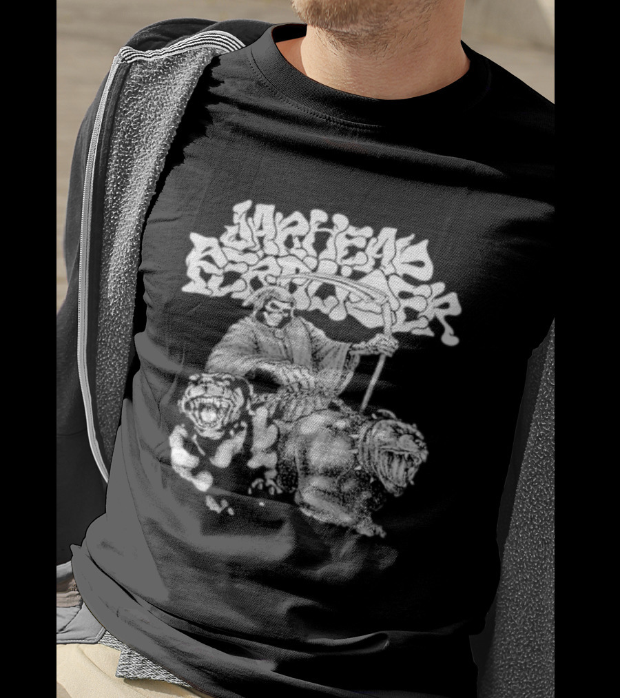Jarhead Fertilizer Grim Reaper With Pitbull Dogs T-Shirt