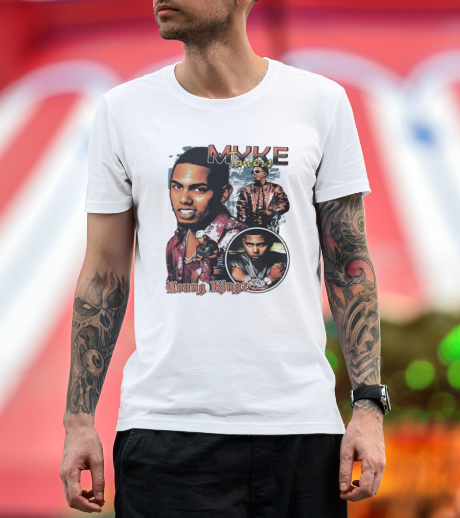 Myke Towers Young Kingz Bold Urban Style Portraits T-Shirt