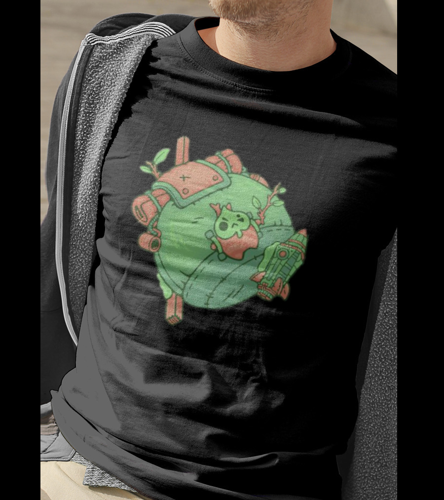 Backpack Friend Bag Camping Adventure With Alien And Rocket Details T-Shirt