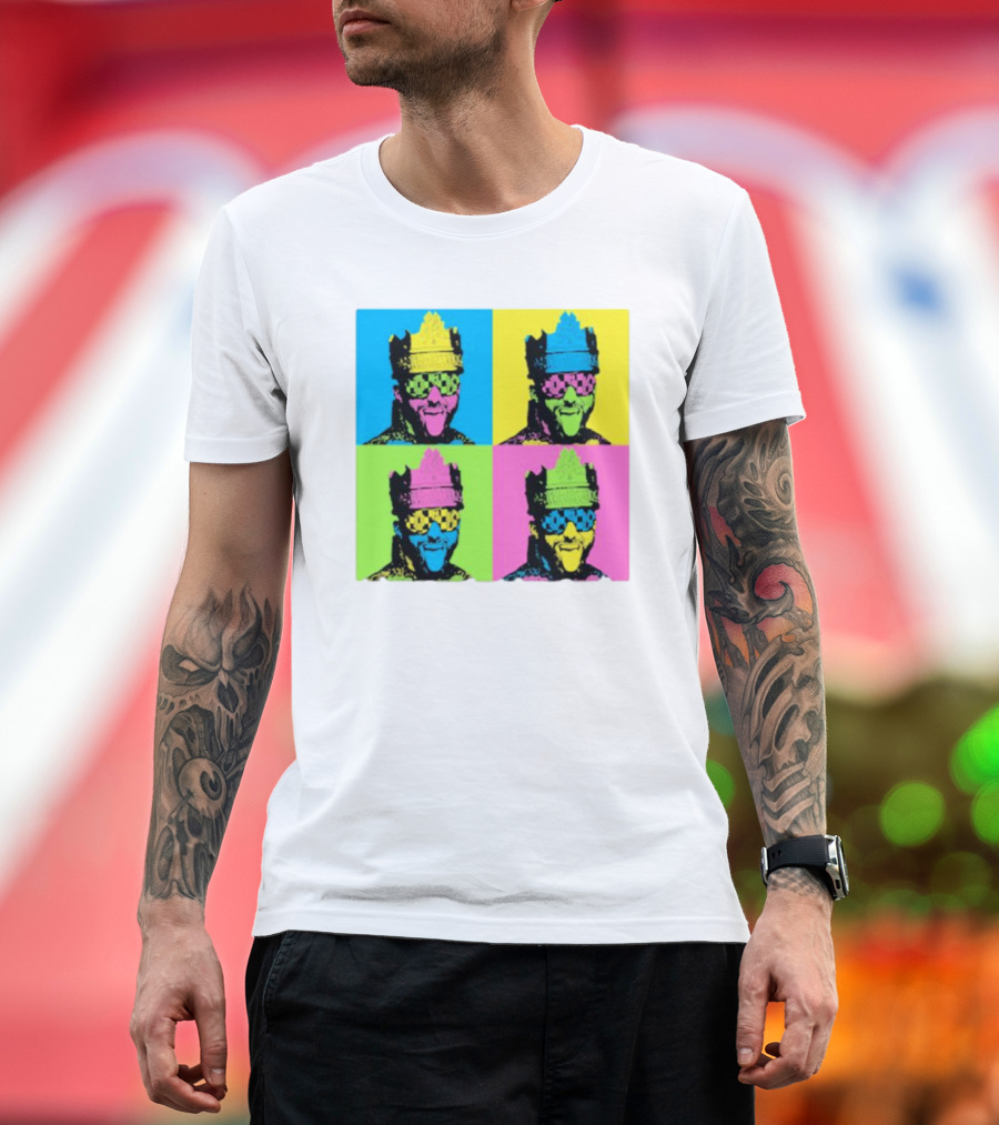 Deathmatch King Pop Art Style Color Blocks T-Shirt