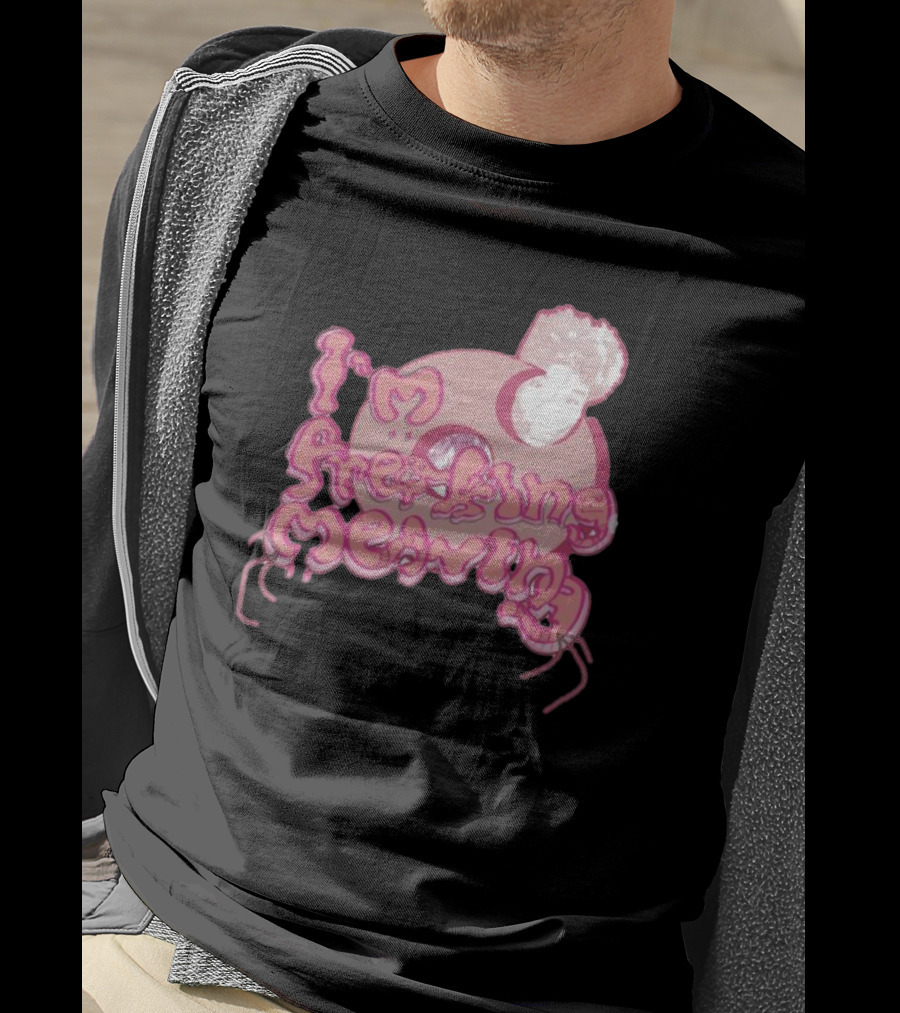 I’m Freaking Mewing Pink Cartoon Style With Portrait And Whiskers T-Shirt