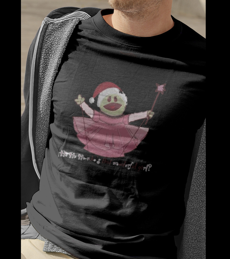 Nanalan Ho Ho Ho Santa Hat Pink Dress Star Wand Holiday T-Shirt