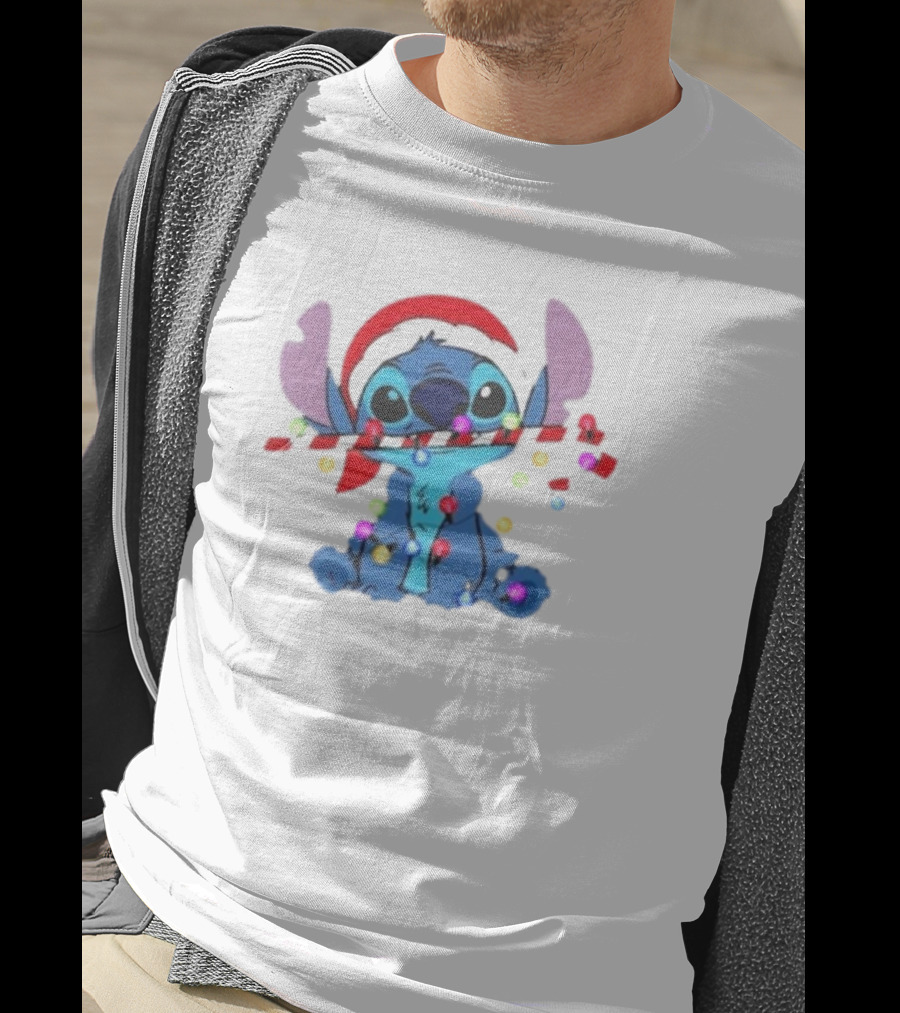 Disney Lilo And Stitch Christmas Jumper Mens Womens Kids Xmas Angel T-Shirt
